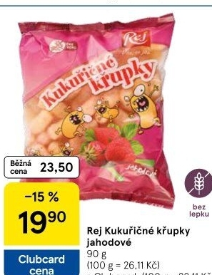 Křupky kukuřičné ochucené bez lepku Rej