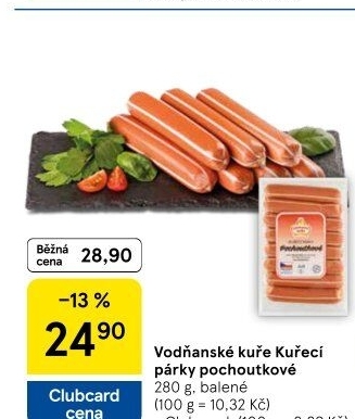 Párky kuřecí pochoutkové Vodňanské kuře