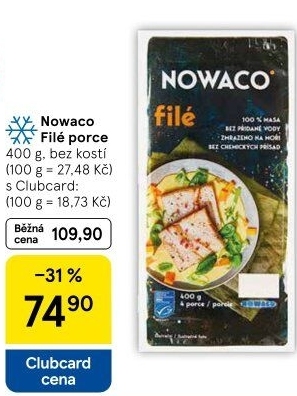 Rybí filé mražené Nowaco