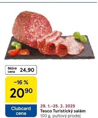 Salám turistický Tesco