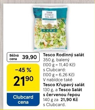 Salát Family mix Tesco