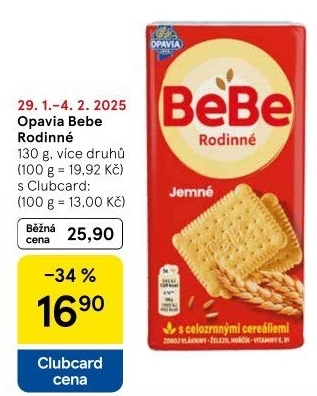 Sušenky Rodinné BeBe Opavia