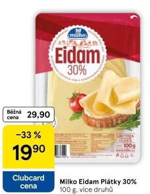 Sýr Eidam 30% Milko