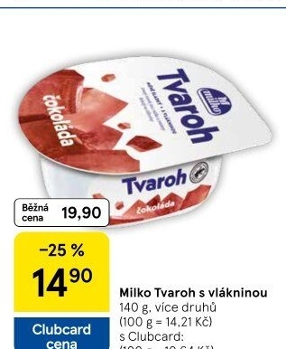 Tvaroh s vlákninou ochucený Milko