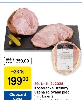 Uzená rolovaná plec Kostelecké uzeniny