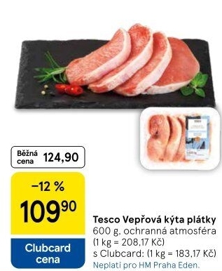 Vepřová kýta bez kosti Tesco