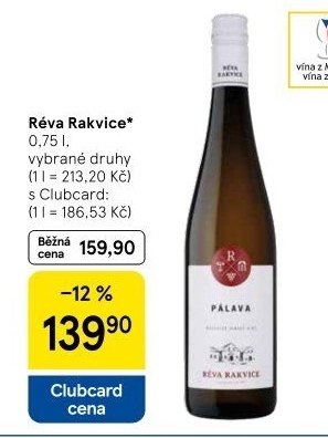 Vína Vinařství Réva Rakvice