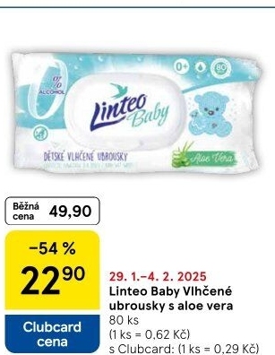 Vlhčené ubrousky dětské Linteo Baby