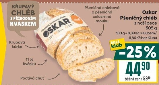 Chléb pšeničný Oskar Minit
