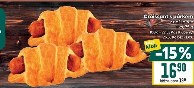 Croissant s párkem