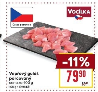 Maso na guláš vepřové Vocílka