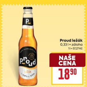 Pivo světlý ležák Proud