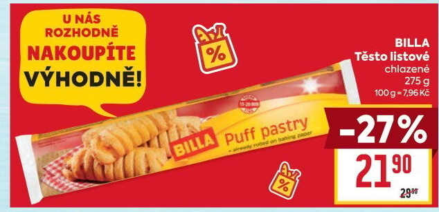 Těsto listové Billa