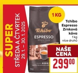 Zrnkové kávy Tchibo Espresso