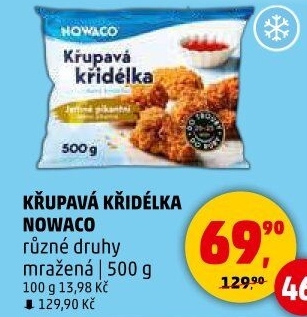 Křupavá křidélka mražená Nowaco
