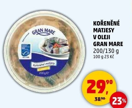 Matjesy kořeněné v oleji Gran Mare