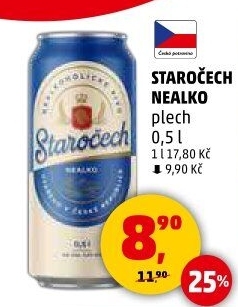 Nealkoholické pivo Staročech