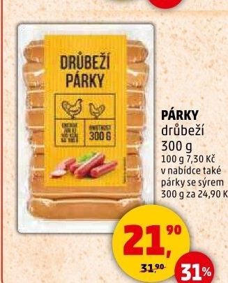 Párky drůbeží