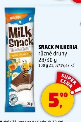 Snack mléčný Milkeria