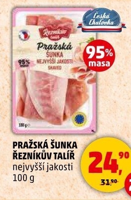 Šunka pražská nejvyšší jakosti Řezníkův talíř