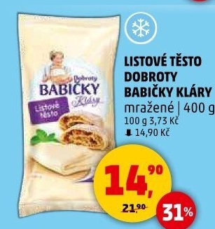 Těsto listové mražené Dobroty babičky Kláry