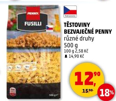 Těstoviny bezvaječné Penny