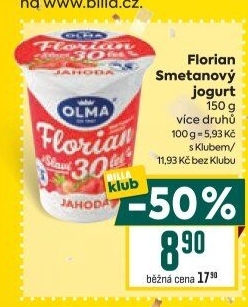 Jogurt smetanový Florian Olma
