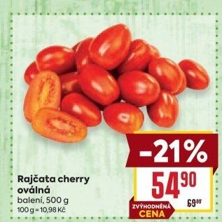 Rajčata cherry oválná