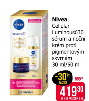 Balení krém a sérum Cellular Luminous Nivea