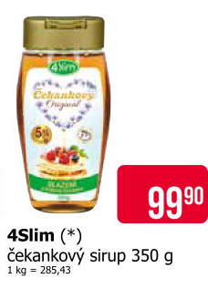 Čekankový sirup 4Slim