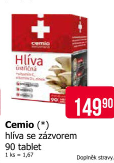 Doplněk stravy hlíva ústřičná se zázvorem Cemio