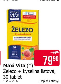 Doplněk stravy Železo + kyselina listová Maxivita