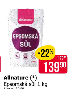 Epsomská sůl Allnature