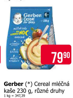 Kaše mléčná Gerber Natural for Baby