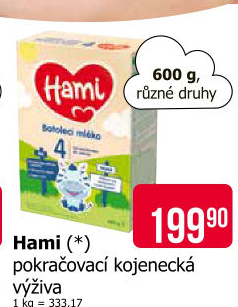 Kojenecká výživa Hami