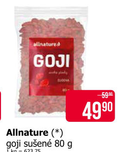 Kustovnice čínská - Goji sušené Allnature