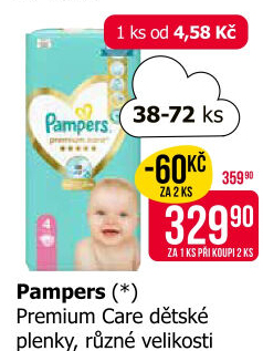 Pleny dětské Pampers Premium Care