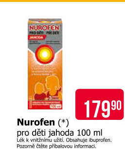 Sirup proti horečce a bolesti pro děti Nurofen