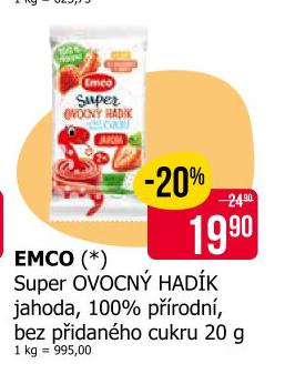 Super želé ovocný hadík Emco