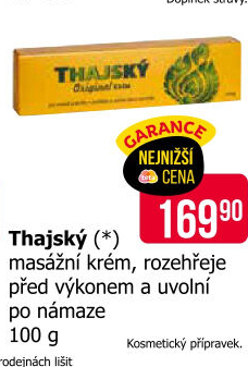 Thajský masážní krém N848