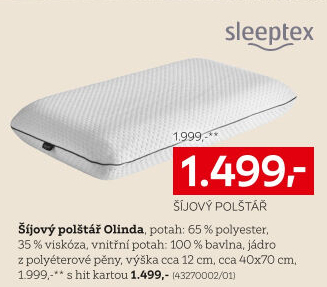 ŠÍJOVÝ OPĚRNÝ POLŠTÁŘ