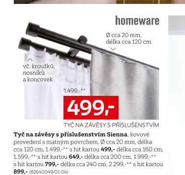 TYČ NA ZÁVĚSY S PŘÍSLUŠENSTVÍM