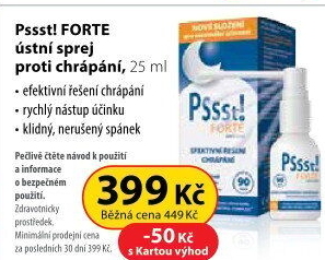 Pssst! FORTE ústní sprej proti chrápání 25 ml