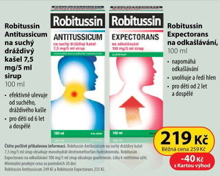 Sirup na odkašlávání Expectorans Robitussin