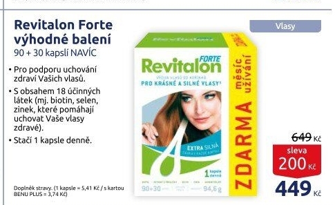 Doplněk stravy Vlasový stimulátor Revitalon Forte