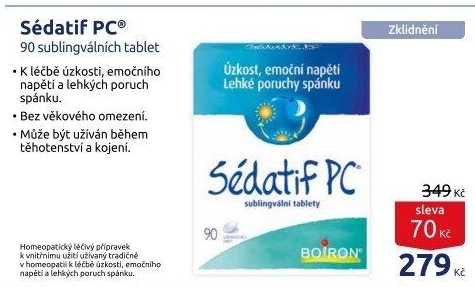 Homeopatikum tablety Sédatif PC Boiron