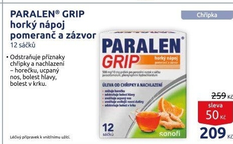 Nápoj horký Paralen Grip