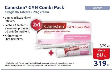 Sada na léčbu vaginální mykózy Combi Pack Gyn Canesten
