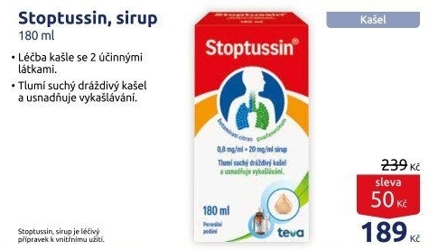 Sirup proti kašli Stoptussin