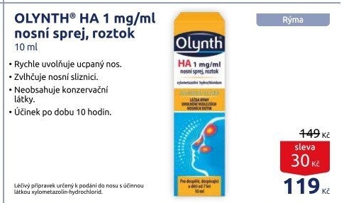 Sprej nosní HA 0,1% Olynth